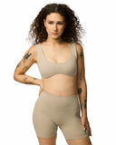 Sheath Curved Bra in Almond
