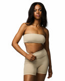 Sheath Bandeau Bra in Almond
