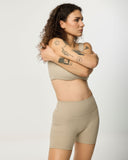 Sheath Curved Bra in Almond